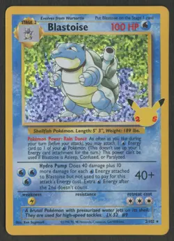 Pokemon TCG: Blastoise 2/102 Celebrations: Classic Collection Holo - Image 1