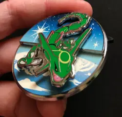 Rayquaza Spinning Scenes Pokemon Pin Badge Stellar Sky Metal 2022 Centre Center - Image 5