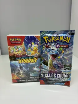 Pokemon Surging Sparks Booster Bundle Box With Booster Pack Stellar Crown - Image 1