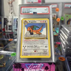 1999 Pokemon Game Movie Promo #5 Dragonite PSA 9 MINT - Image 1