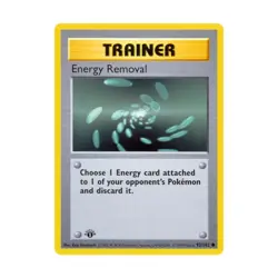 Pokemon Pokemon Base Set (Shadowless) Energy Removal (C) #92 (1st Ed) EX - Image 1