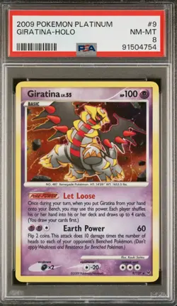 2009 Pokemon Platinum Giratina Holographic Rare 9/127 PSA 8 POP 65 - Image 1