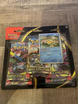 Pokemon Mega Evolution Psykokwak Promo / Three Booster Pack Blister - Image 1