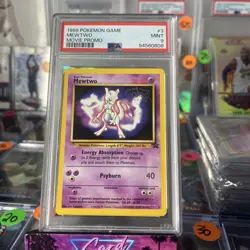 1999 POKEMON GAME MOVIE PROMO #3 MEWTWO PSA 9 - Image 1