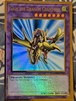 Gaia the Dragon Champion - Gold Rare MAGO EN025 1st Ed Yugioh - Image 3