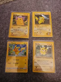 Pikachu Lot Of Cards- Base Set, Jungle, Gym Challenge, And Hidden Fates - Image 1