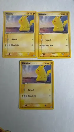 Pikachu 6/10 - Latios Trainer Kit - Pokemon Card - 2004 - NM/LP X3 - Image 1