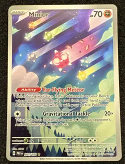 Pokemon TCG Minior Card 201/182 Holo Illustration Rare Paradox Rift - Image 1