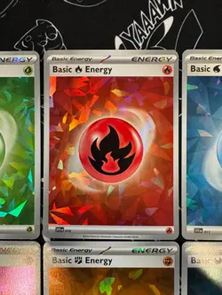 Cracked Ice Holo Energy Set from Terapagos EX Premium Collection (All 8 Cards) - Image 3