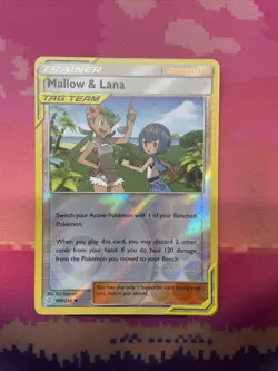 Pokemon Card Mallow & Lana Cosmic Eclipse Reverse Holo 198/236 Near Mint - Image 1
