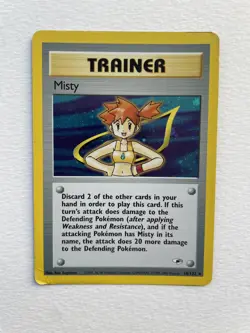 Pokemon Misty Trainer Holo Card 18/132 Gym Heroes Series - Image 2