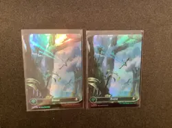 MTG Edge Of Eternities Forest 266 Borderless Foil x2 NM - Image 1