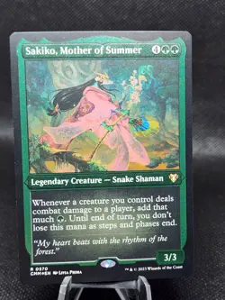MTG - [FOIL ETCHED] Sakiko, Mother of Summer - Commander Masters - Image 1