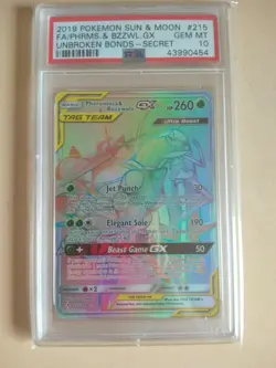 Pheromosa & Buzzwole GX - 215/214 Secret Rare Pokemon UNBROKEN BONDS - Image 1
