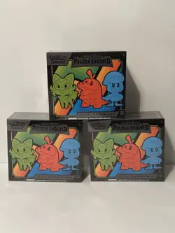 Pokemon TCG Paldea Evolved Elite Trainer Box Lot of 3 FACTORY SEALED SV02 - Image 1