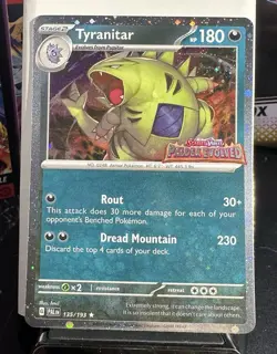 Pokemon TCG Tyranitar 135/193 Sv02: Paldea Evolved Stamped Promo Scarlet Violet - Image 1