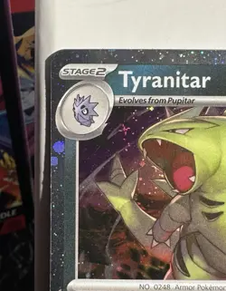 Pokemon TCG Tyranitar 135/193 Sv02: Paldea Evolved Stamped Promo Scarlet Violet - Image 2