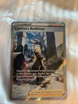 Pokemon TCG Crown Zenith Cynthia's Ambition Trainer GG60/70 Full Art Holo *Mint - Image 1
