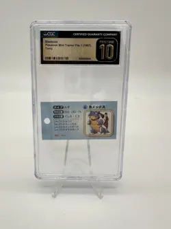 Blastoise Japanese Mini Trainer’s File Pokemon CGC Pristine 10 - Pop 1 No Higher - Image 1