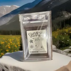 Psyduck Prism Holo PSA 9 MINT 1999 Merlin Sticker #S10 Pokemon - Image 2