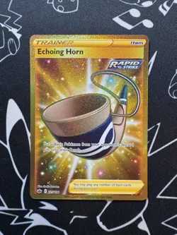 Echoing Horn 225/198 Pokemon TCG SWSH Chilling Reign Gold Secret Rare - Image 1