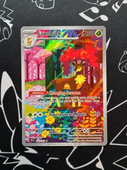 Sawsbuck 166/162 Pokemon TCG S&V Temporal Forces Illustration Rare English - Image 1