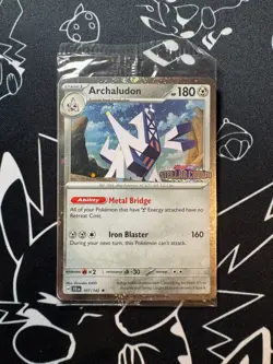 Archaludon 107/142 Pokemon Stellar Crown Stamped Promo Cosmos Holo SEALED - Image 1