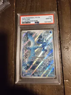 Pokemon TCG Journey Together Articuno Illustration Rare Gem Mint PSA 10 - Image 1
