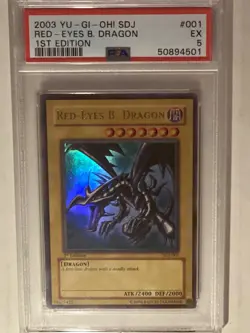 YuGiOh - Red Eyes B. Dragon 1st Edition SDJ-001 PSA 5 Regrade - Image 2