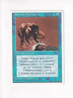 1995 MAGIC THE GATHERING MTG FOURTH EDITION UNSTABLE MUTATION (PH) - Image 1