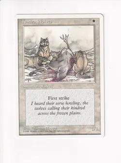1995 MAGIC THE GATHERING MTG FOURTH EDITION TUNDRA WOLVES (PH) - Image 1