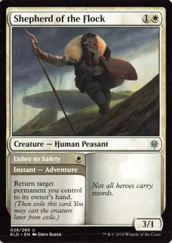 MTG Shepherd of the Flock Usher to Safety Throne of Eldraine #214 NM - Image 1
