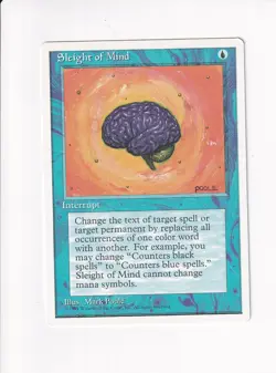 1995 MAGIC THE GATHERING MTG FOURTH EDITION SLEIGHT OF MIND (PH) - Image 1