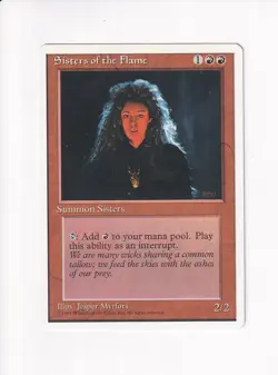 1995 MAGIC THE GATHERING MTG FOURTH EDITION SISTERS OF THE FLAME (PH) - Image 1