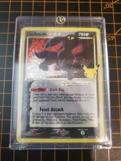 Umbreon Gold Star 17/17 Celebrations Holo Pokemon TCG NM With Hard Case - Image 1