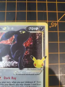 Umbreon Gold Star 17/17 Celebrations Holo Pokemon TCG NM With Hard Case - Image 3