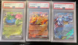 PSA10 VENUSAUR & CHARIZARD & BLASTOISE EX Pokemon Card Japanese Sequential Set - Image 1