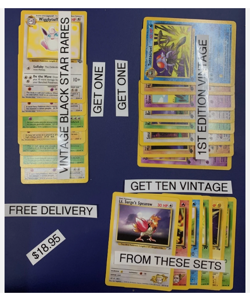1st Edition -AND Rares -Old Pokemon Cards - 100% Vintage Pack - ONLY WOTC - Image 1