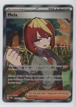 Mela Ultra Rare Pokemon Prismatic Evolutions PRE #140 - Image 1