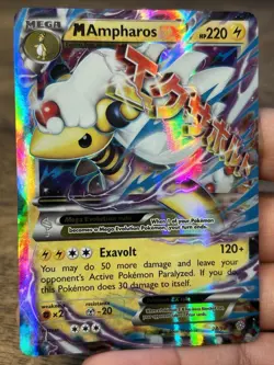 ULTRA RARE Mega M Ampharos EX 28/98 XY Ancient Origins Pokemon TCG Holo Foil LP - Image 3