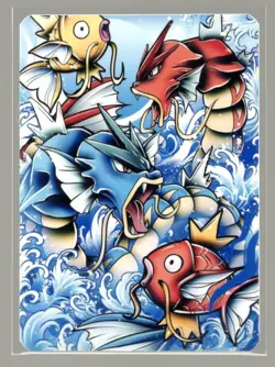 Pokemon Fanart MEGA GYARADOS & MAGIKARP Card by SPACED_OUT - Image 1