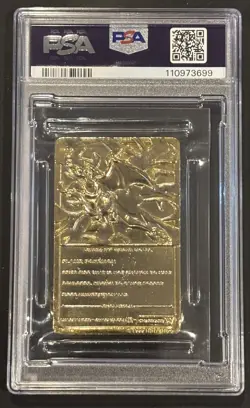 1999 BURGER KING POKEMON GOLD CARDS CHARIZARD PSA 7 - Image 2