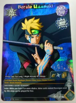 Carte Naruto CCG Collectible Card Game JCC 378 TCG Foil Neuf Prism Boruto - Image 1