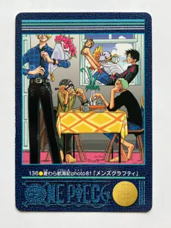 Luffy ONE PIECE Visual Adventure Cards TCG Japanese Anime 2001 Vintage #136 [AI] - Image 1