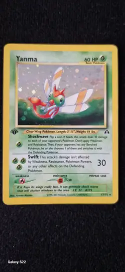 🔥Yanma 1st Edition 17/75🔥 LP Rare Holo Pokemon Card - Image 1