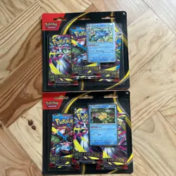 Pokemon TCG: Set of 2 Mega Evolution 3 Pack Blister Golduck & Psyduck SEALED - Image 1