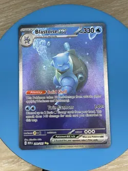 Pokemon TCG Scarlet & Violet 151 Blastoise EX Holo 200/165 Illustration Rare - Image 1