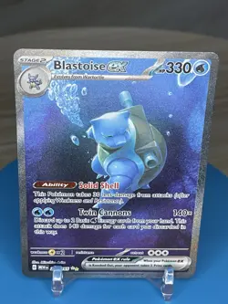 Pokemon TCG Scarlet & Violet 151 Blastoise EX Holo 200/165 Illustration Rare - Image 4