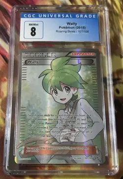 2015 POKEMON XY ROARING SKIES #107 FULL ART/WALLY CGC 8 NM/Mint - Image 1