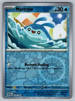 Mantyke 039/182 Reverse Holo Paradox Rift Pokemon 2023 - Image 1